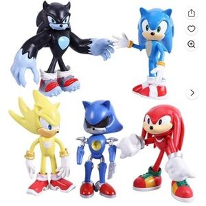 NIB Max Fun Sonic the Hedgehog Kids Gift Pack of 5 Figures w/ moveable joints